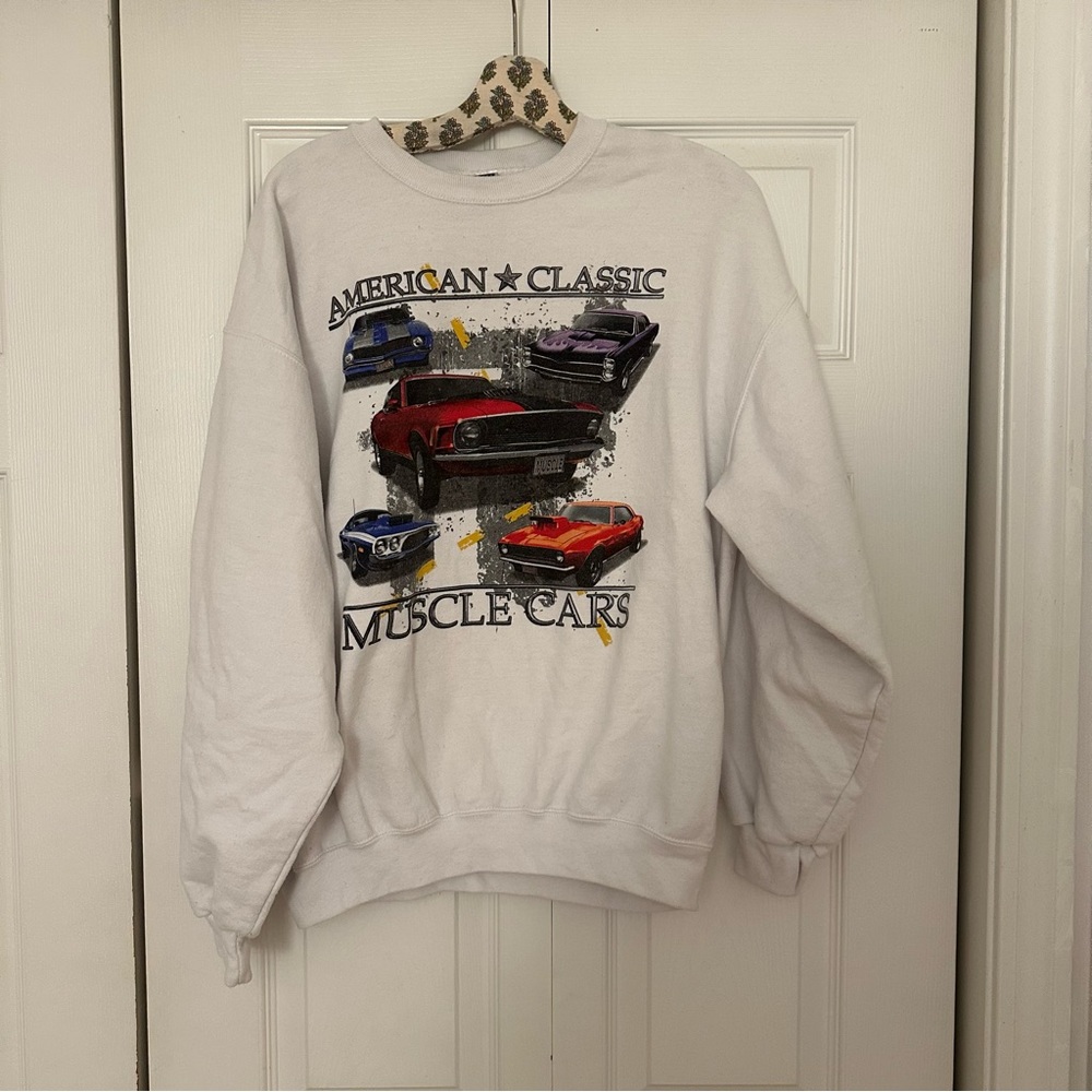 Vintage Crewneck American Classic Muscle Cars